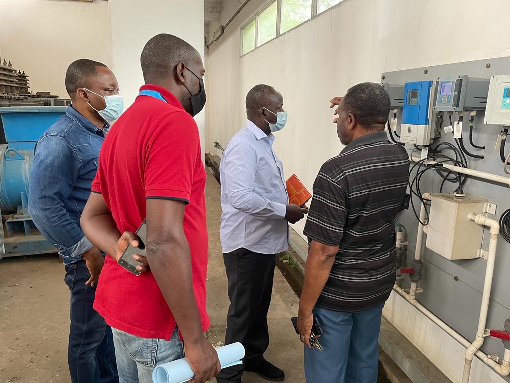 Visite des installations de la station de traitement deau de Surface de Djiri Congo Brazzaville
