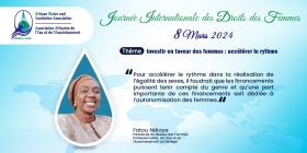 JIDF: déclaration de la Présidente du Réseau des femmes professionnelles de l'Eau et de l'Assainissement du Sénégal
