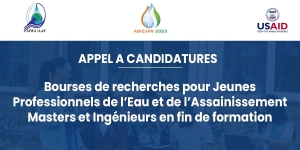 L’AAE octroie des bourses de recherches aux Jeunes Professionnels de l’Eau et de l’Assainissement