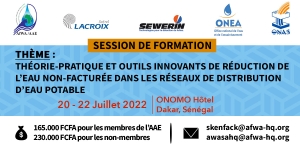 Réduction de l’Eau Non-Facturée : l&#039;AAE organise une session de formation pour des experts, à Dakar au Sénégal