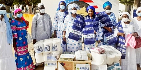 Fight against the COVID-19: Donation from the Women Water and Sanitation Professionals of Senegal, at the J. F. Kennedy High School