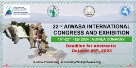 22nd AfWASA Congress Conakry 2024: deadline for abstract submission extended