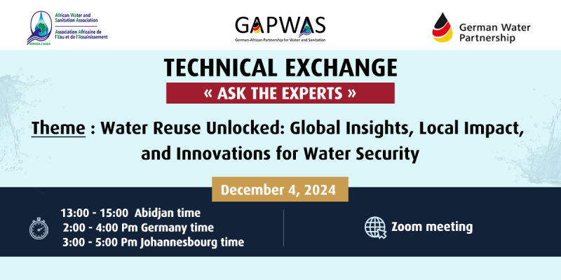 AfWASA and GWP Invite you to a Technical Exchange Session on Water Reuse Unlocked