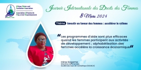 JIF2024 : Déclaration de la Présidente du Réseau Centrafricain des Femmes Professionnelles de l'Eau et de l'Assainissement